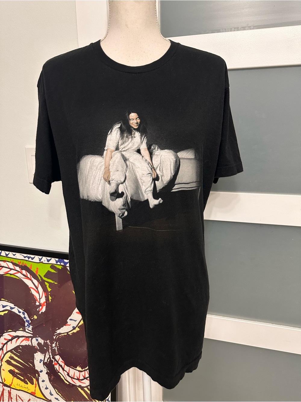 Billie Eilish 2019 World Tour Official Black Graphic Concert T-Shirt Large Indie